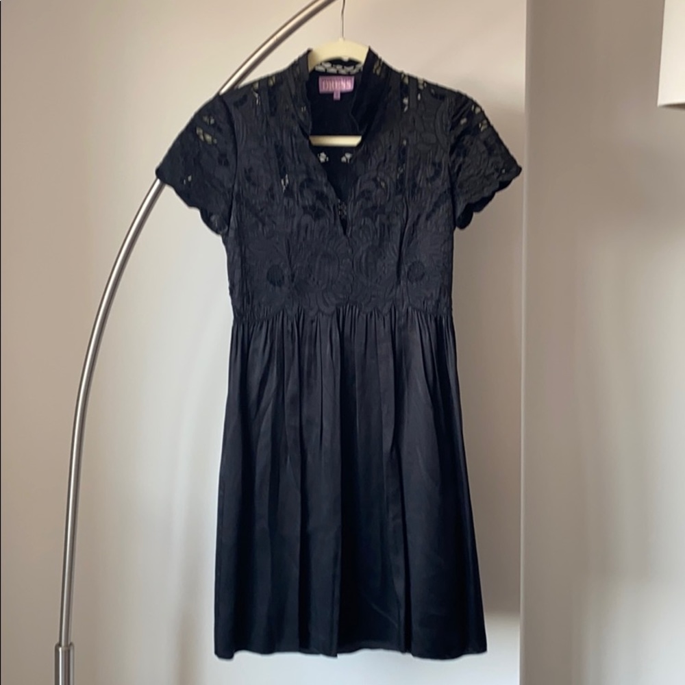 Black silk Vivienne Tam dress